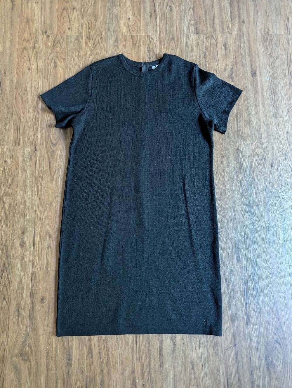 Vintage Mita Black Short-Sleeve Knit Dress Sz 16